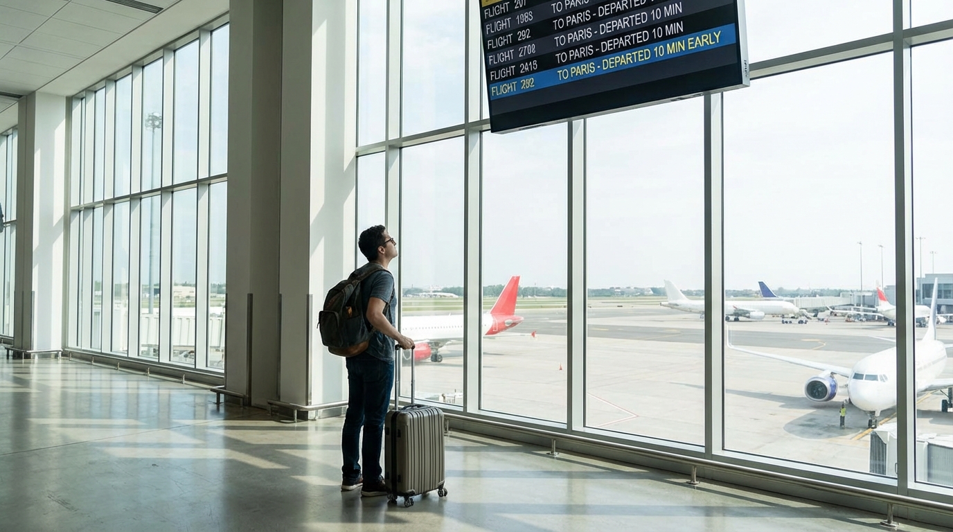 Can A Plane Leave Early Without You?