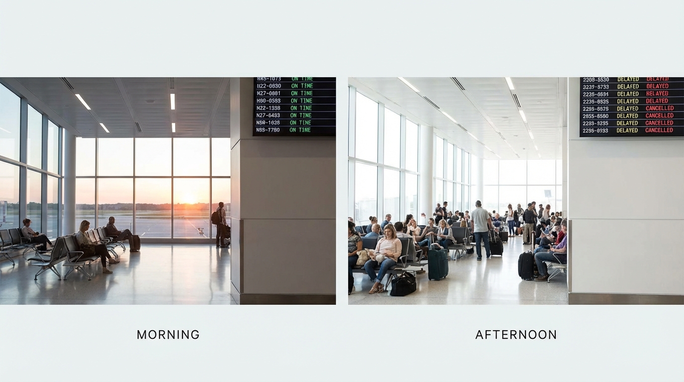 Morning Flights vs Afternoon Flights: Which Gets Delayed Less?