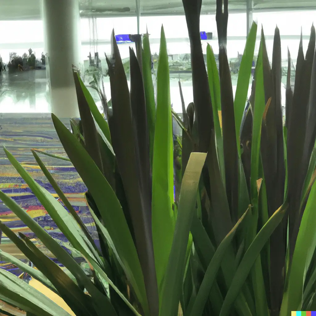 Potted Plants At An Airport